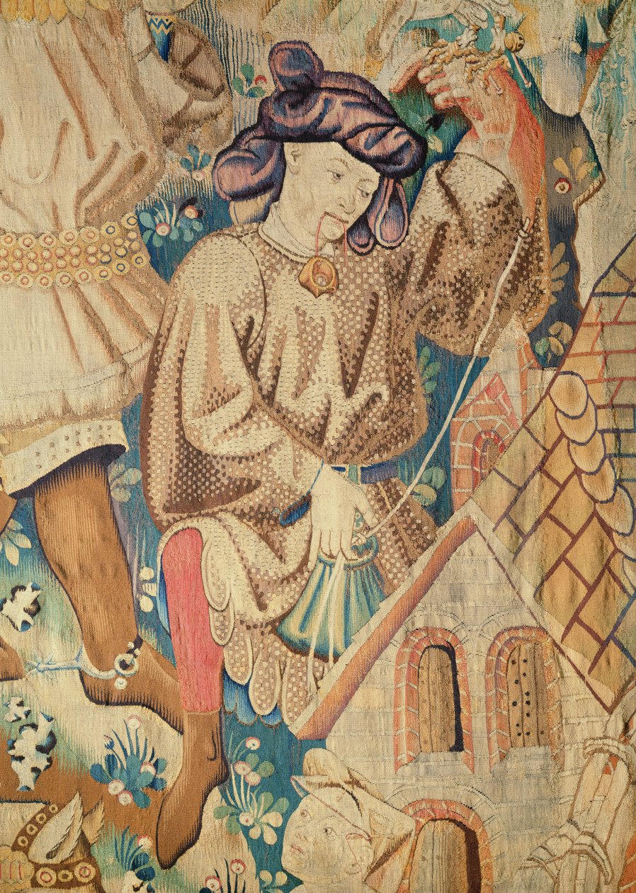 Devonshire शिकार Tapestries, Arras 1425-50 में से एक से विस्तार द्वारा अज्ञात अज्ञात