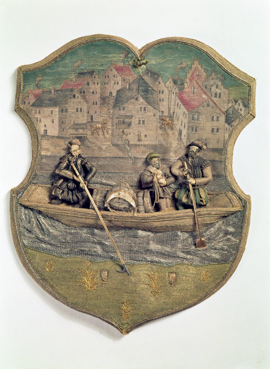 वुल्फ पोप, पसाऊ द्वारा निष्पादित कढ़ाई वाले गिल्ड प्रतीक, c.1574-5 द्वारा अज्ञात अज्ञात