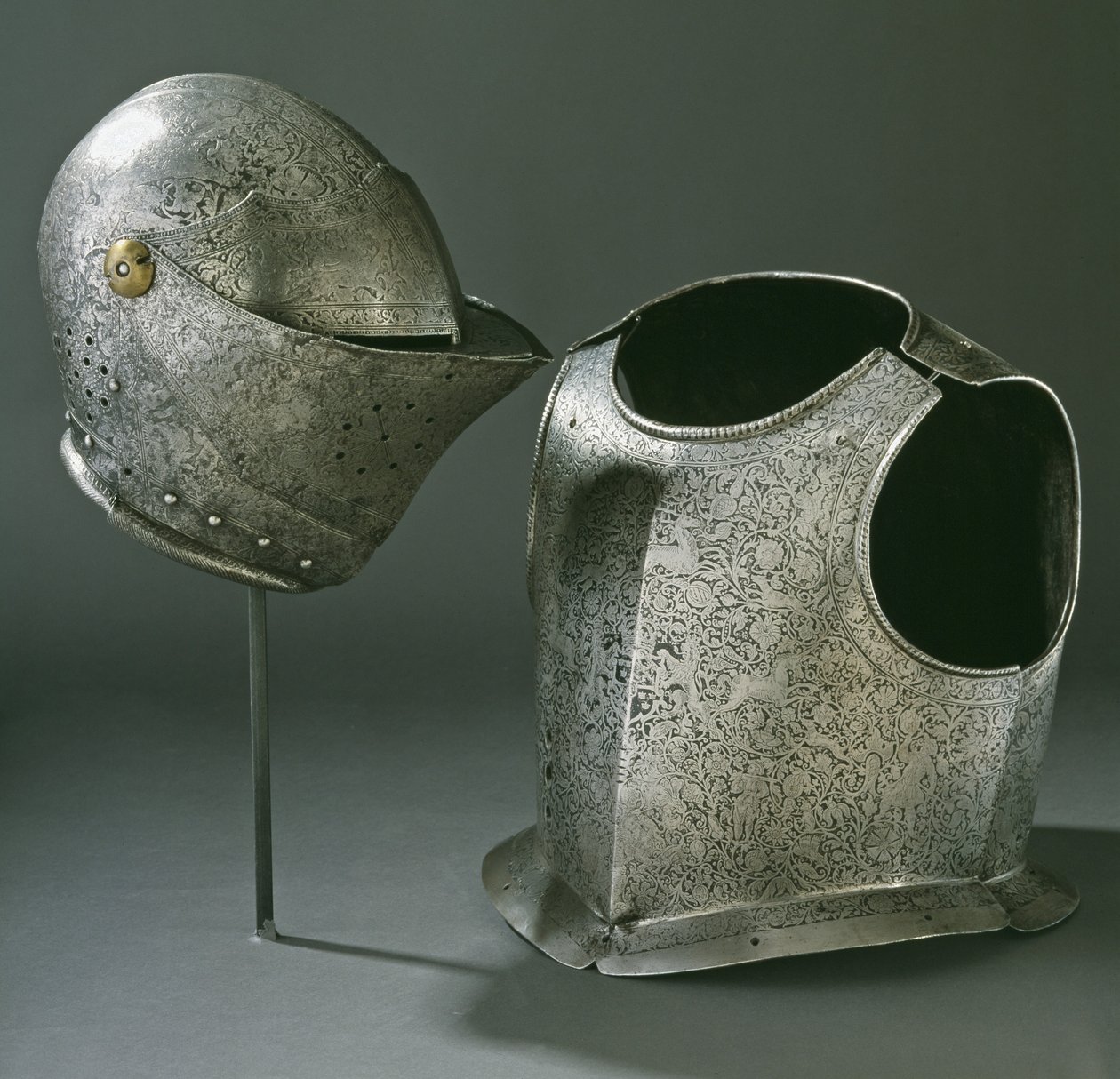 हेलमेट और कवच, c.1620 (स्टील) द्वारा अज्ञात अज्ञात