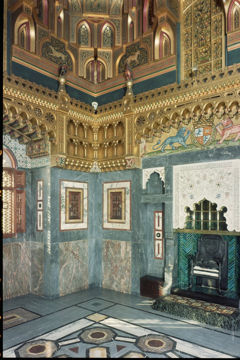 इंटीरियर, कार्डिफ कैसल, वेल्स, c.1875 निर्मित द्वारा अज्ञात अज्ञात