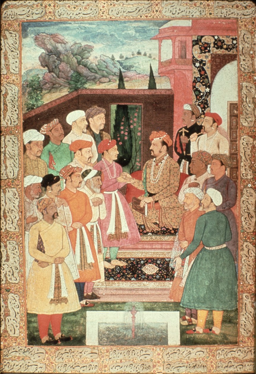 परविज़ अपने दर्शकों को, जहाँगीर स्कूल, मुगल से प्राप्त करते हैं द्वारा अज्ञात अज्ञात