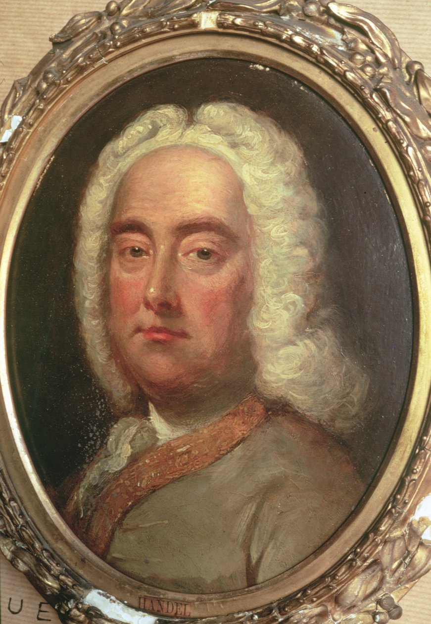 जॉर्ज फ्रेडरिक हैंडेल का चित्रण (1685-1759) द्वारा अज्ञात अज्ञात