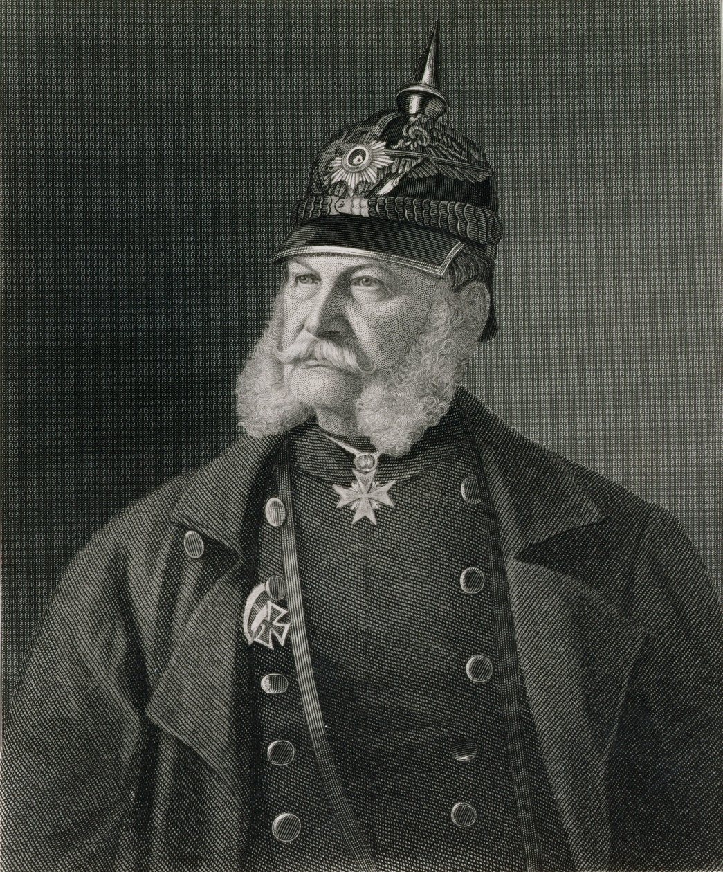 विलियम I (1797-1888) प्रशिया के राजा और जर्मनी के सम्राट का चित्रण, विलियम हॉल (1807-71) पब द्वारा उत्कीर्ण किया गया। विलियम मैकेंजी द्वारा द्वारा अज्ञात अज्ञात