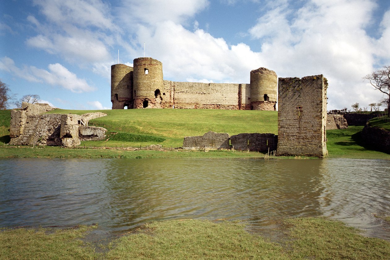 Rhuddlan Castle, बाहरी नज़ारा, English School, (13 वीं शताब्दी), उत्तर वेल्स, यूके द्वारा अज्ञात अज्ञात