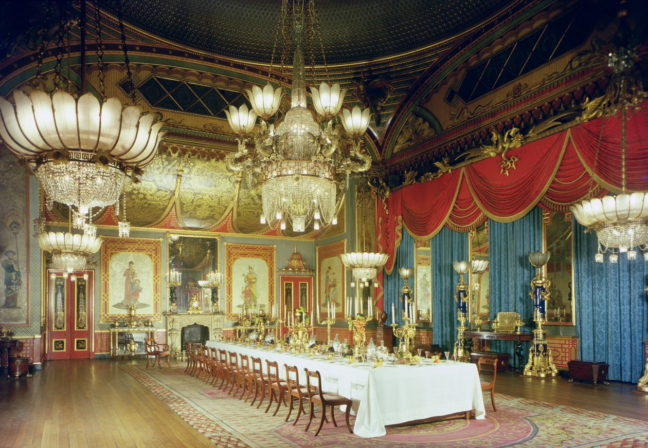 रॉयल मंडप, द बैंक्वेटिंग रूम, 1815-23, ब्राइटन, ईस्ट ससेक्स, यूके द्वारा अज्ञात अज्ञात