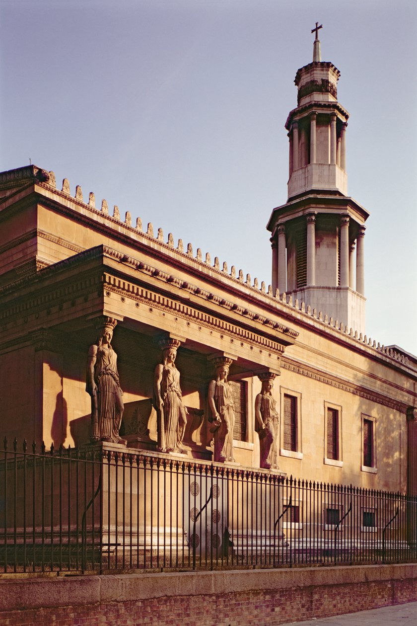 सेंट पैनक्रास चर्च 1819-22, चार्ल्स फ्रेडरिक इनवुड (1798-1840), लंदन, यूके द्वारा अज्ञात अज्ञात