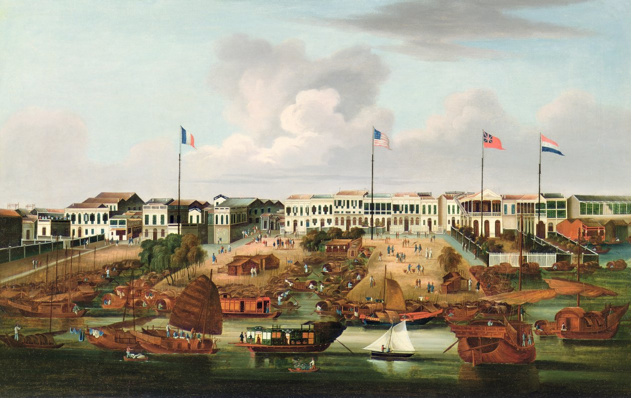 कैंटनस के होंग्स - चीन व्यापार, c.1850 द्वारा अज्ञात अज्ञात