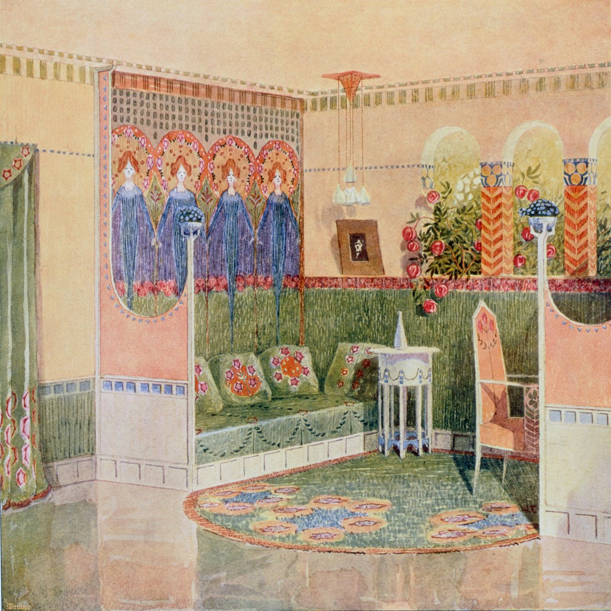 बोउदोर, हेलसिंकी में एक विला से वास्तुशिल्प अभ्यास गेसेलियस, लिंडग्रेन और सरीनन द्वारा डिज़ाइन किया गया, "दस्तावेज़ डी" आर्ट मॉडर्न ", 1903 द्वारा अज्ञात अज्ञात