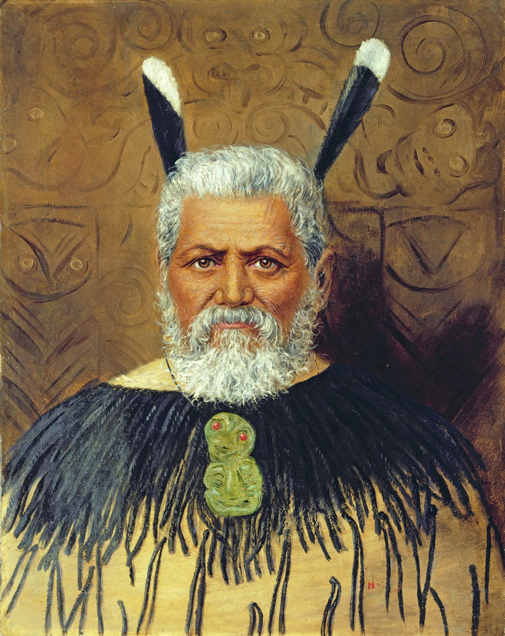 पोर्ट ऑफ़ ए माओरी, c.1890 द्वारा अज्ञात अज्ञात