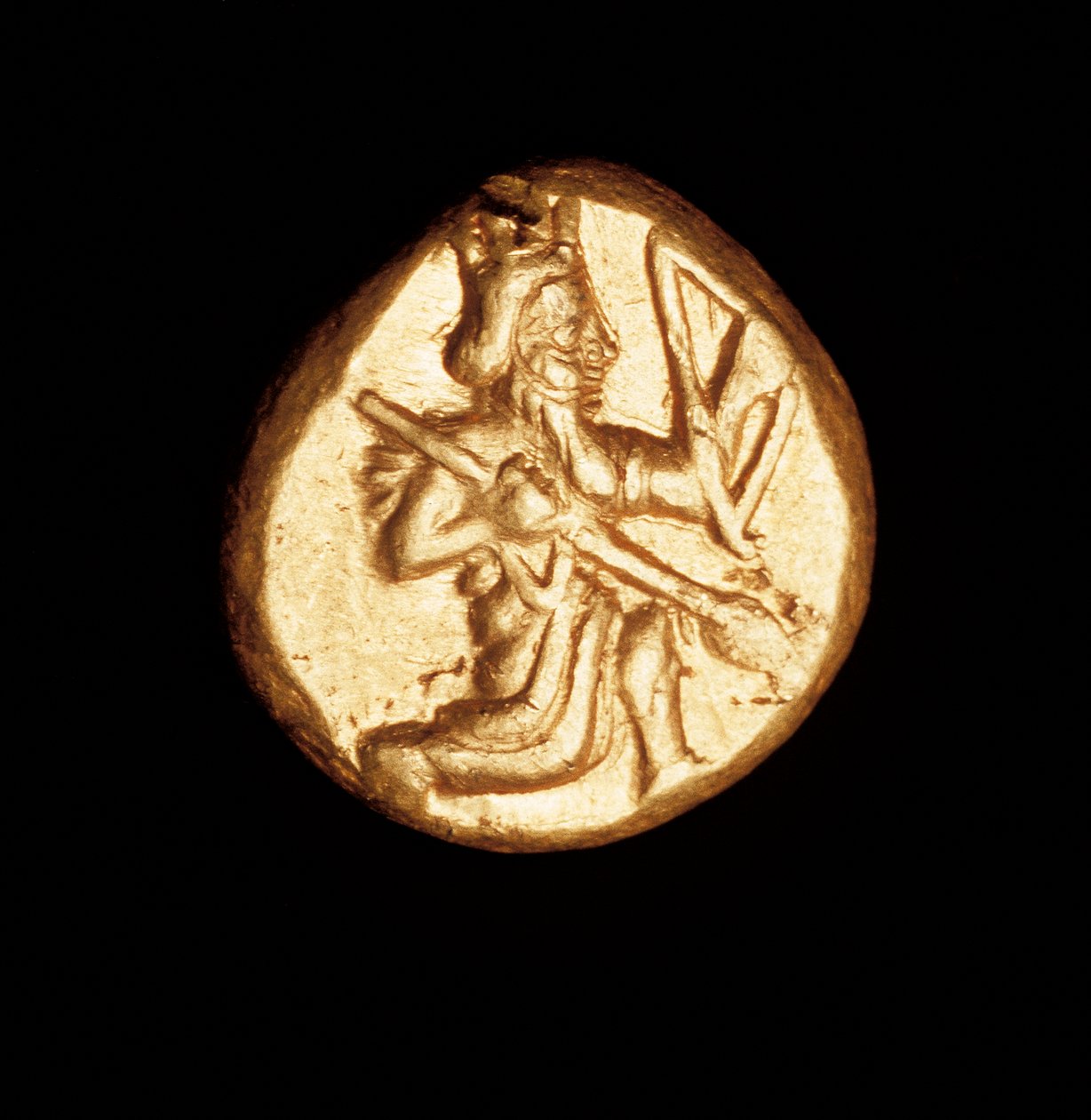 दुर्लभ प्राचीन ग्रीक सिक्का, गोल्ड फ़ारसी डैरिक, धनुष C 450BC के साथ ग्रेट किंग घुटने टेकते हुए द्वारा अज्ञात अज्ञात