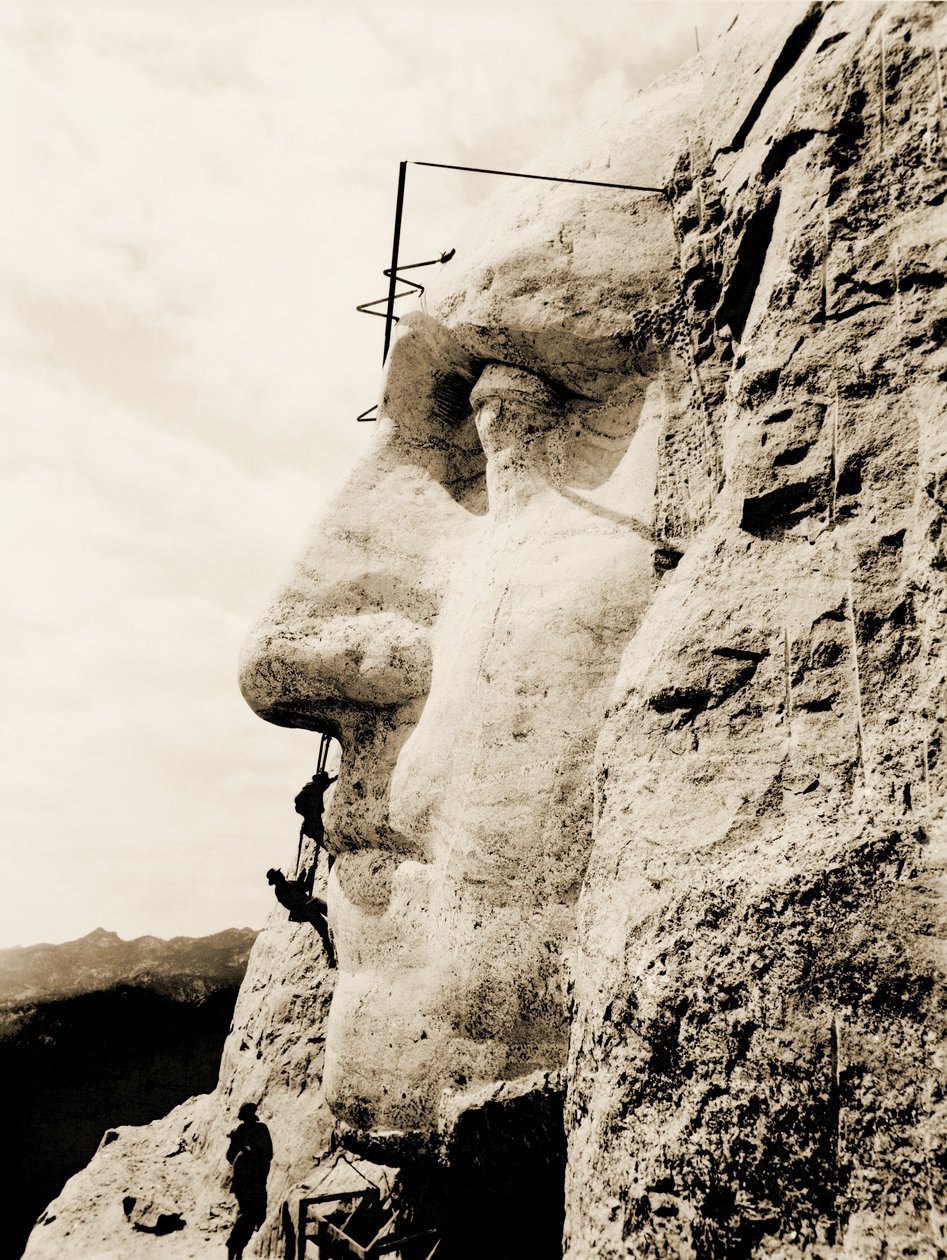 द माउंट रशमोर नेशनल मेमोरियल का निर्माण, जॉर्ज वाशिंगटन का विस्तार, 1928 द्वारा अज्ञात अज्ञात