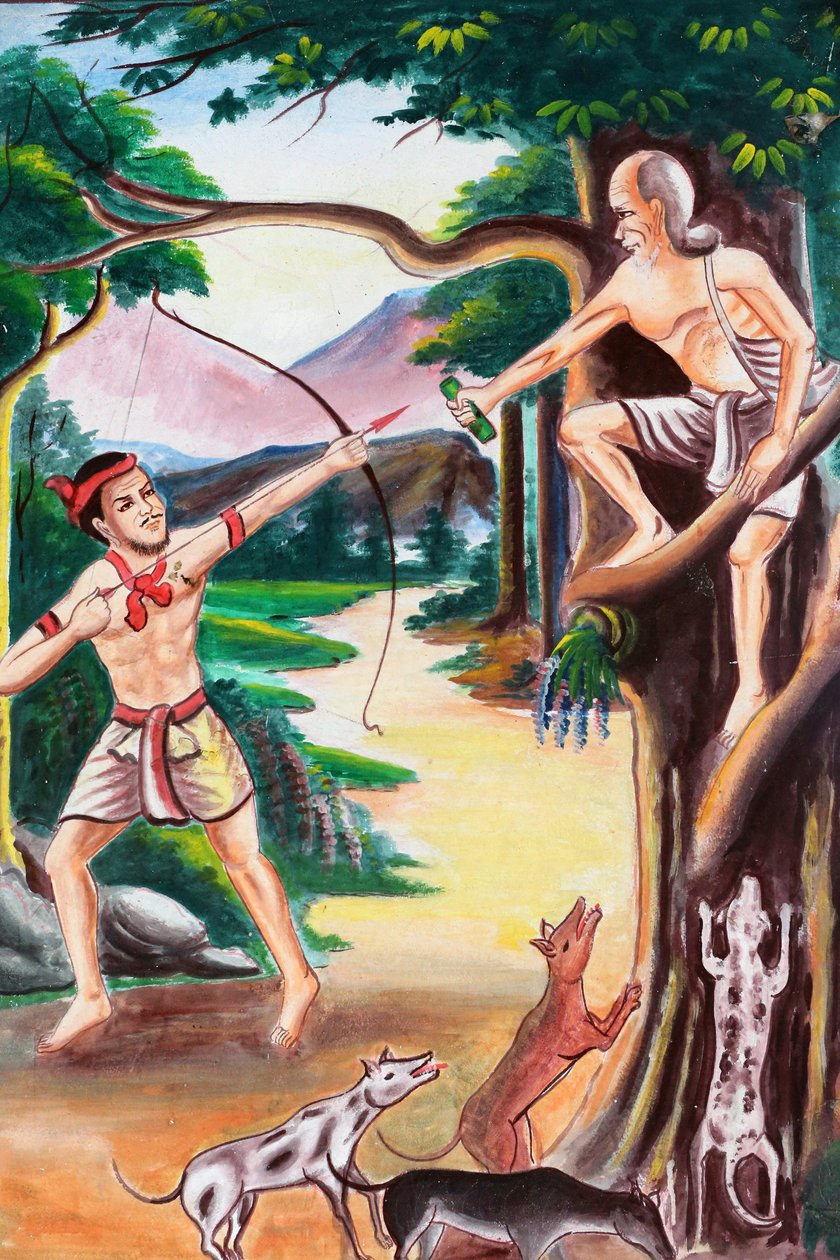 20151102, वांग विएंग, लाओस: जातक कथाएं बुद्ध के पिछले जीवन के बारे में आख्यान हैं (अर्थात, बुद्ध बनने के लिए आखिरी बार उनके जन्म से पहले) द्वारा अज्ञात