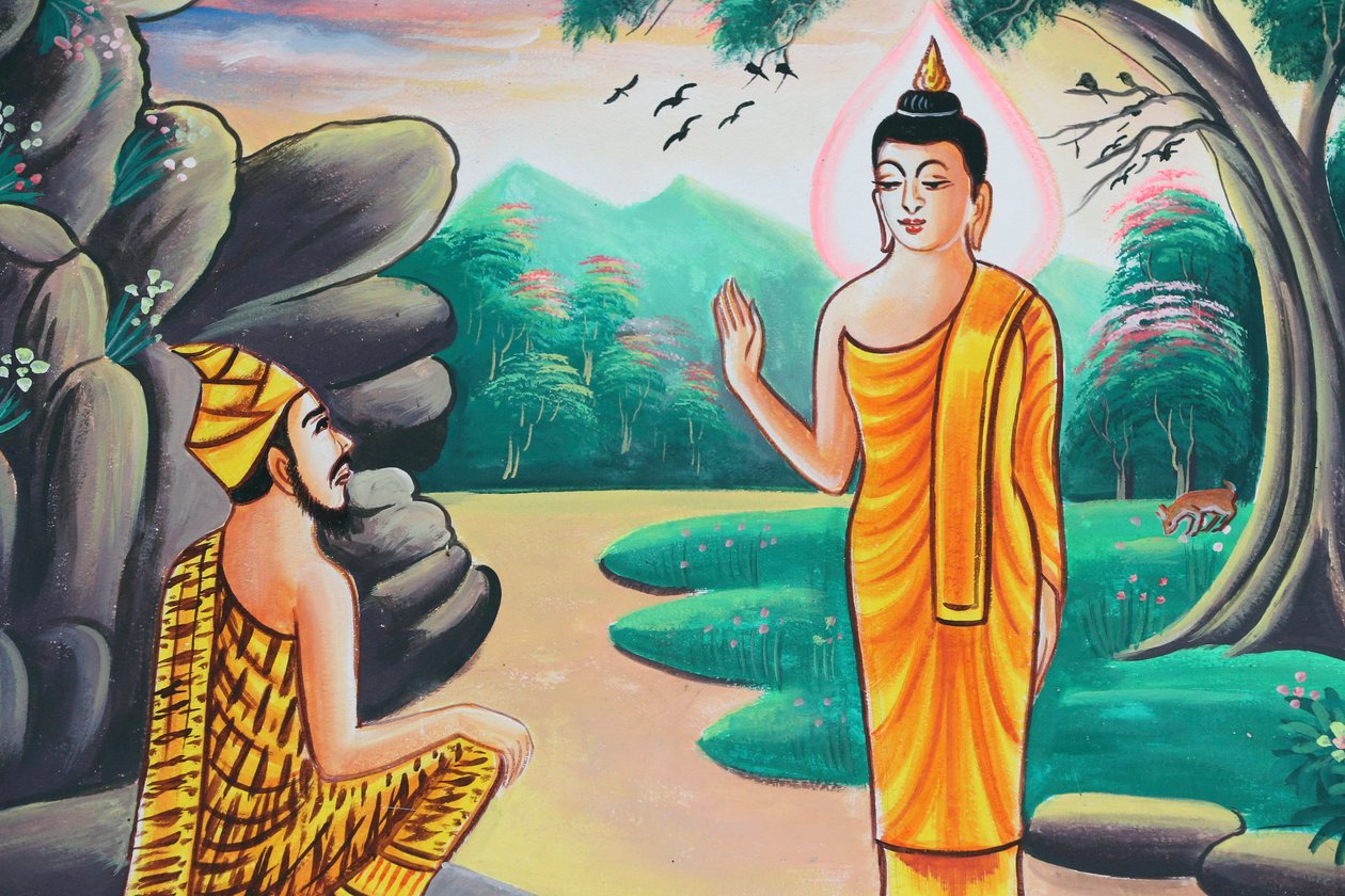 20151103, कासी, लाओस : शाक्यमुनि बुद्ध के जीवन की कहानी को दर्शाती पेंटिंग द्वारा अज्ञात