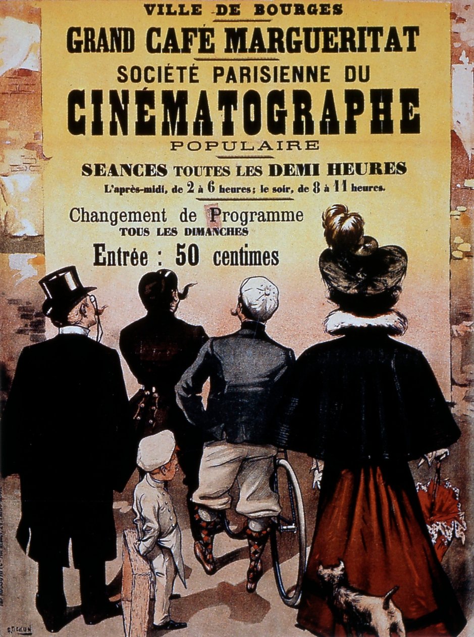 बोर्जेस, फ्रांस में सिनेमैटोग्राफ के लिए विज्ञापन, c. 1895 द्वारा अज्ञात