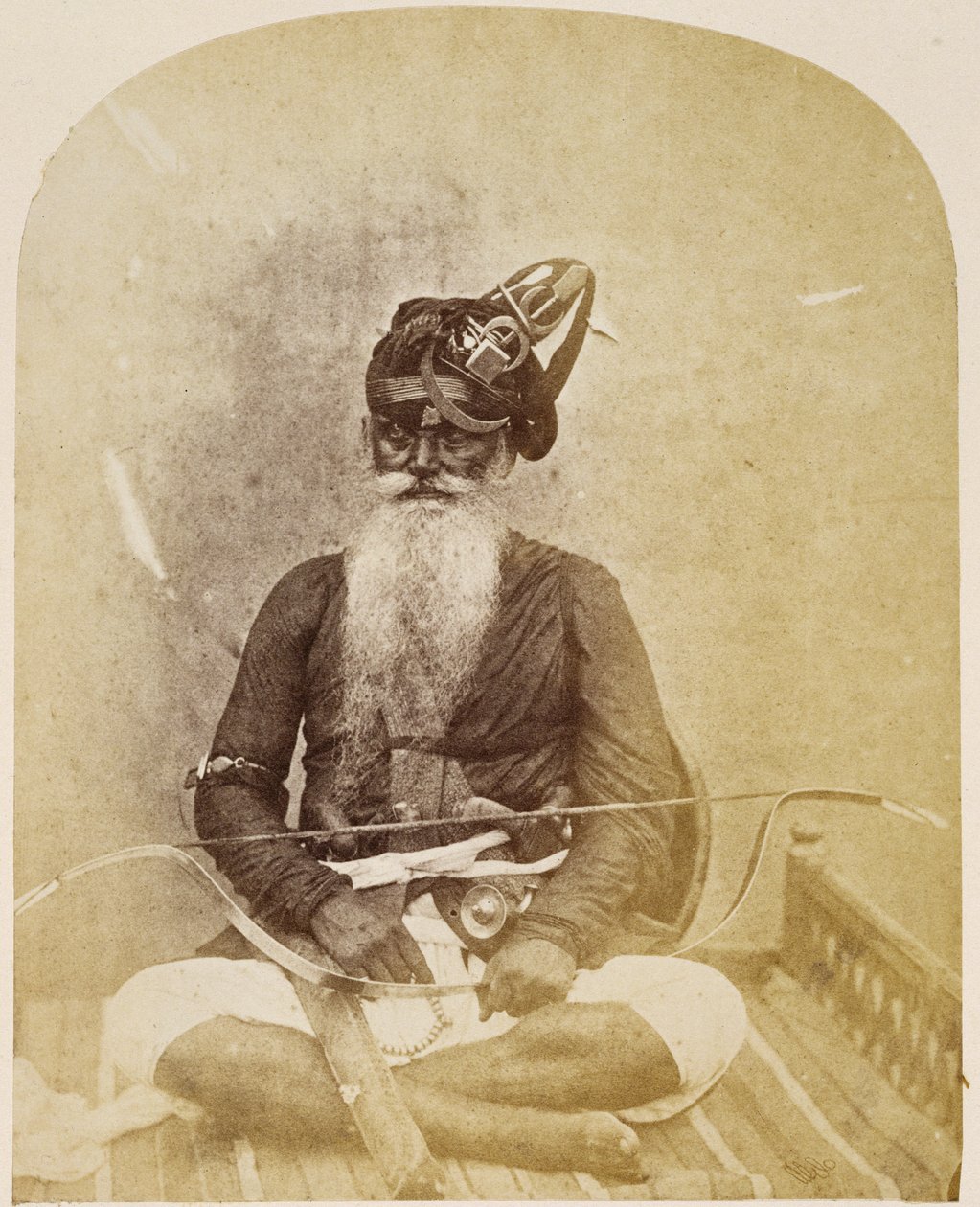 अकाली, लाहौर के एक सिख भक्त, नहीं। 225 'फेस ऑफ इंडिया', पब से। 1872 (सीपिया फोटो) द्वारा अज्ञात