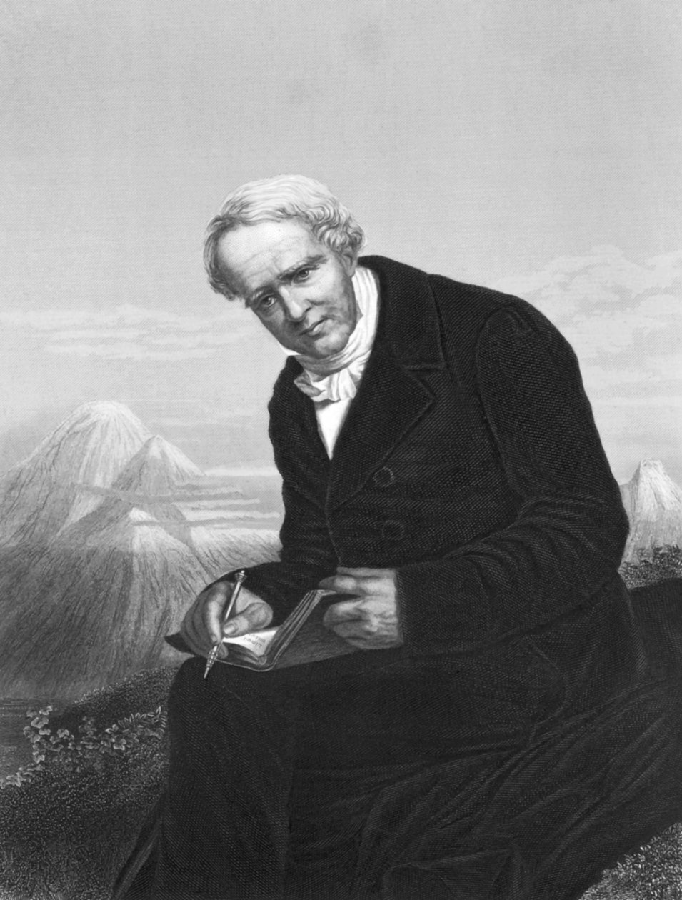 अलेक्जेंडर वॉन हंबोल्ट, c.1830 (बी / डब्ल्यू फोटो) द्वारा अज्ञात