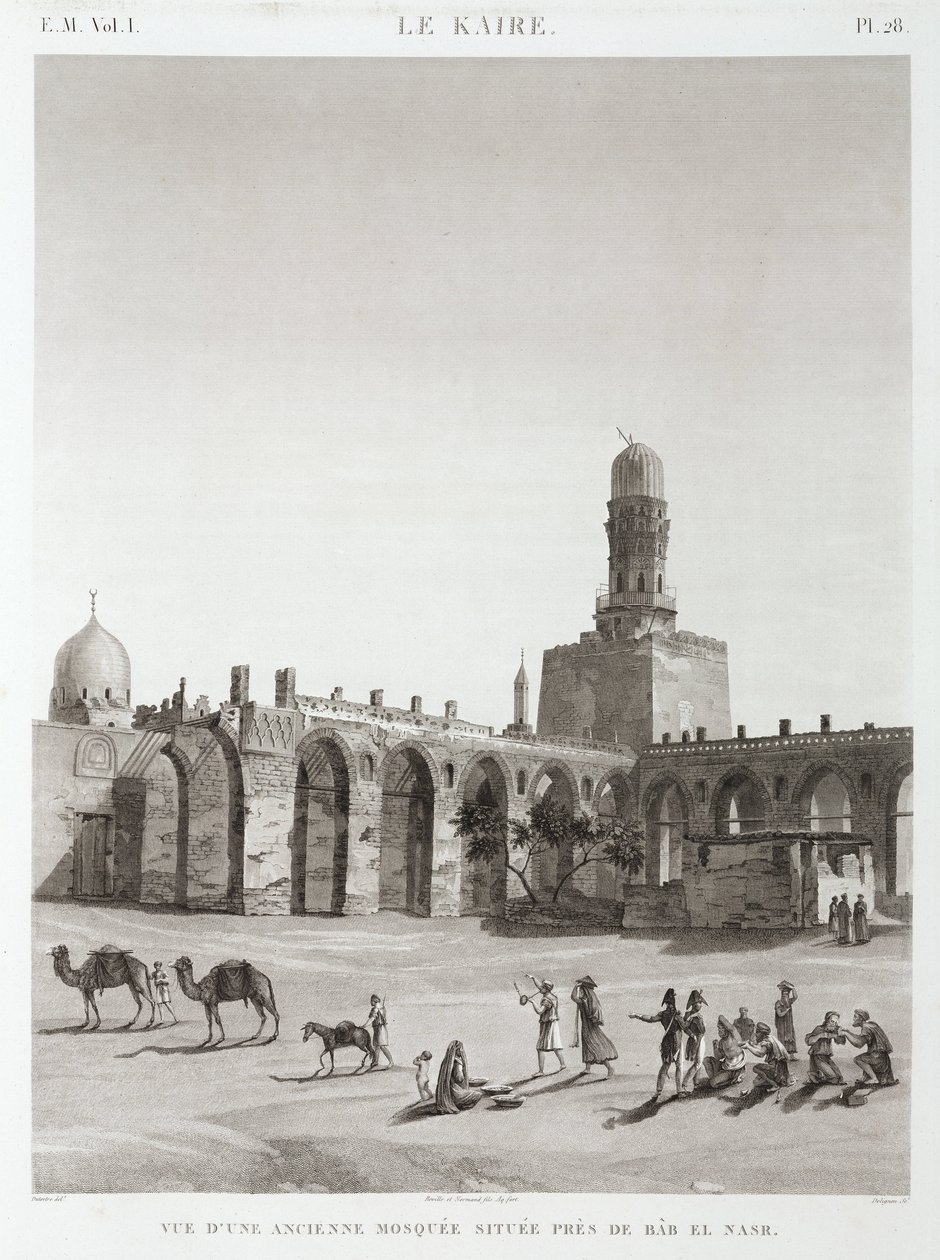 बाब अल-नस्र, काहिरा, मिस्र के पास एक प्राचीन मस्जिद, c 1798 द्वारा अज्ञात