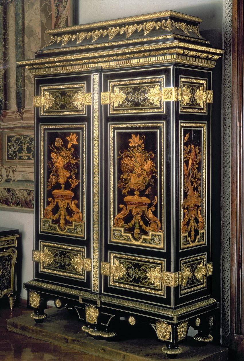 अर्मोयर, सजावट के साथ, आंद्रे चार्ल्स बाउल (1642-1732), पेरिस, 17 वीं शताब्दी के अंत में (आबनूस और कांस्य) द्वारा अज्ञात
