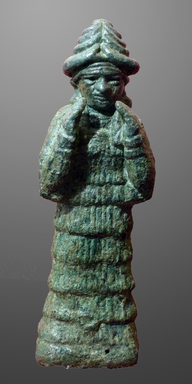संरक्षक देवी लामा की कांस्य मूर्ति, मेसोपोटामिया c.2035-1794 ईसा पूर्व द्वारा अज्ञात