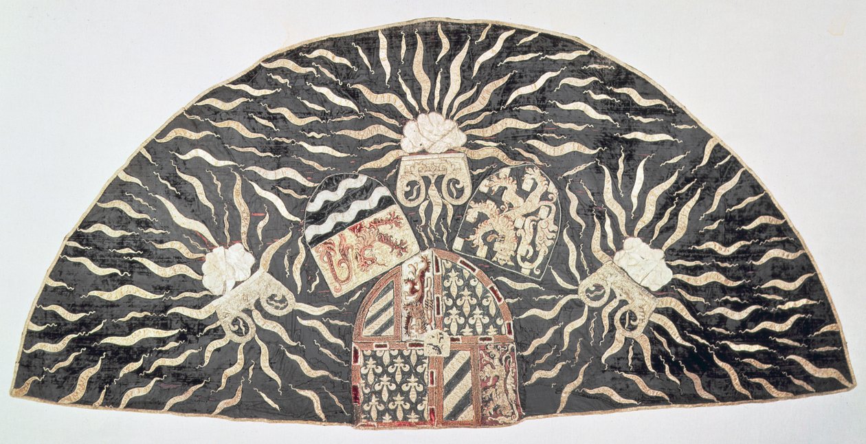 ड्यूक ऑफ बरगंडी, दक्षिणी नीदरलैंड्स, c.1476 . की बाहों पर लागू कढ़ाई के साथ काले मखमल का कोप द्वारा अज्ञात