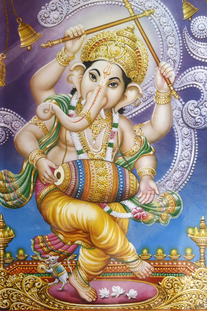 नृत्य गणेश चित्र, ऋषिकेश, भारत द्वारा अज्ञात