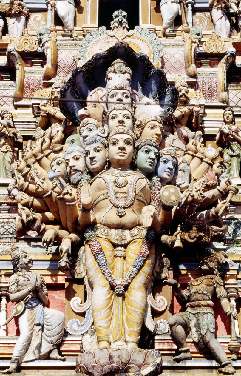 हिंदू मंदिर, कोलंबो, श्रीलंका का सजावटी विवरण द्वारा अज्ञात कलाकार