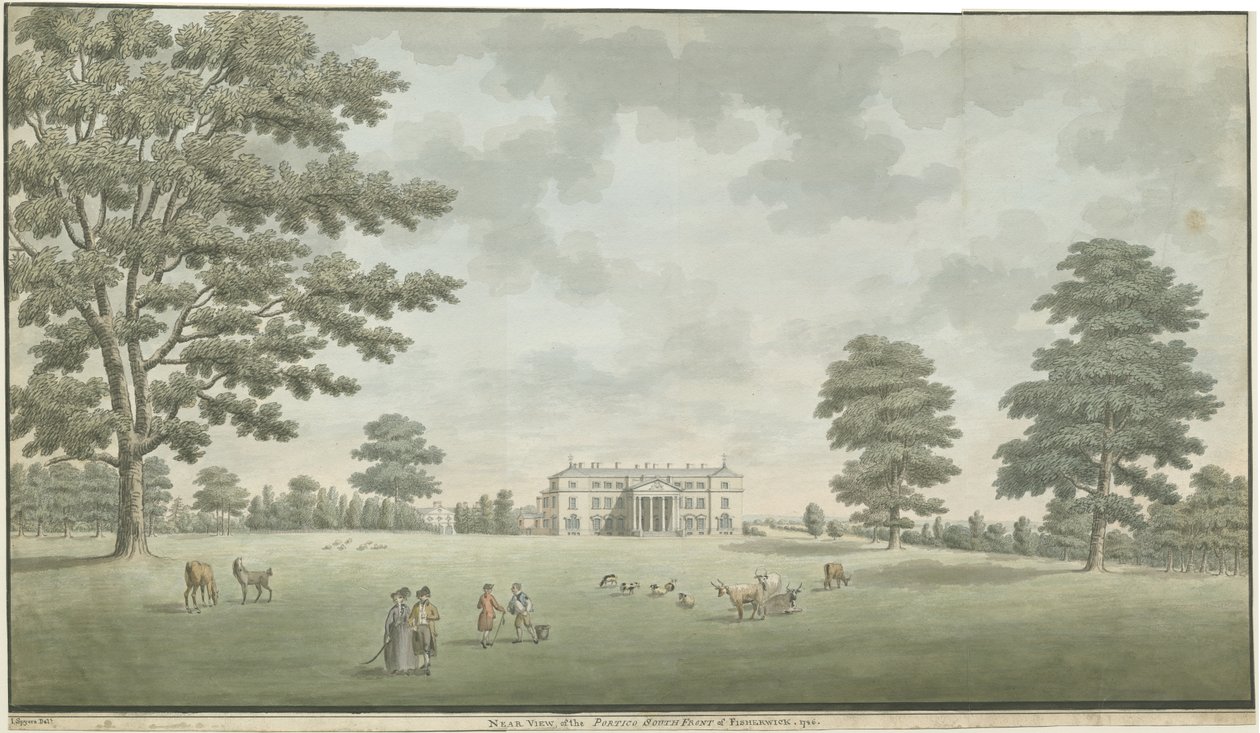 फिशरविक हॉल: वाटर कलर पेंटिंग, 1786 द्वारा अज्ञात
