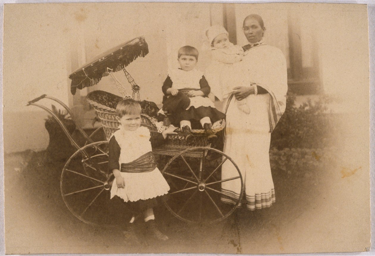 भारतीय आया अपने यूरोपीय आरोपों के साथ, सी 1870 द्वारा अज्ञात