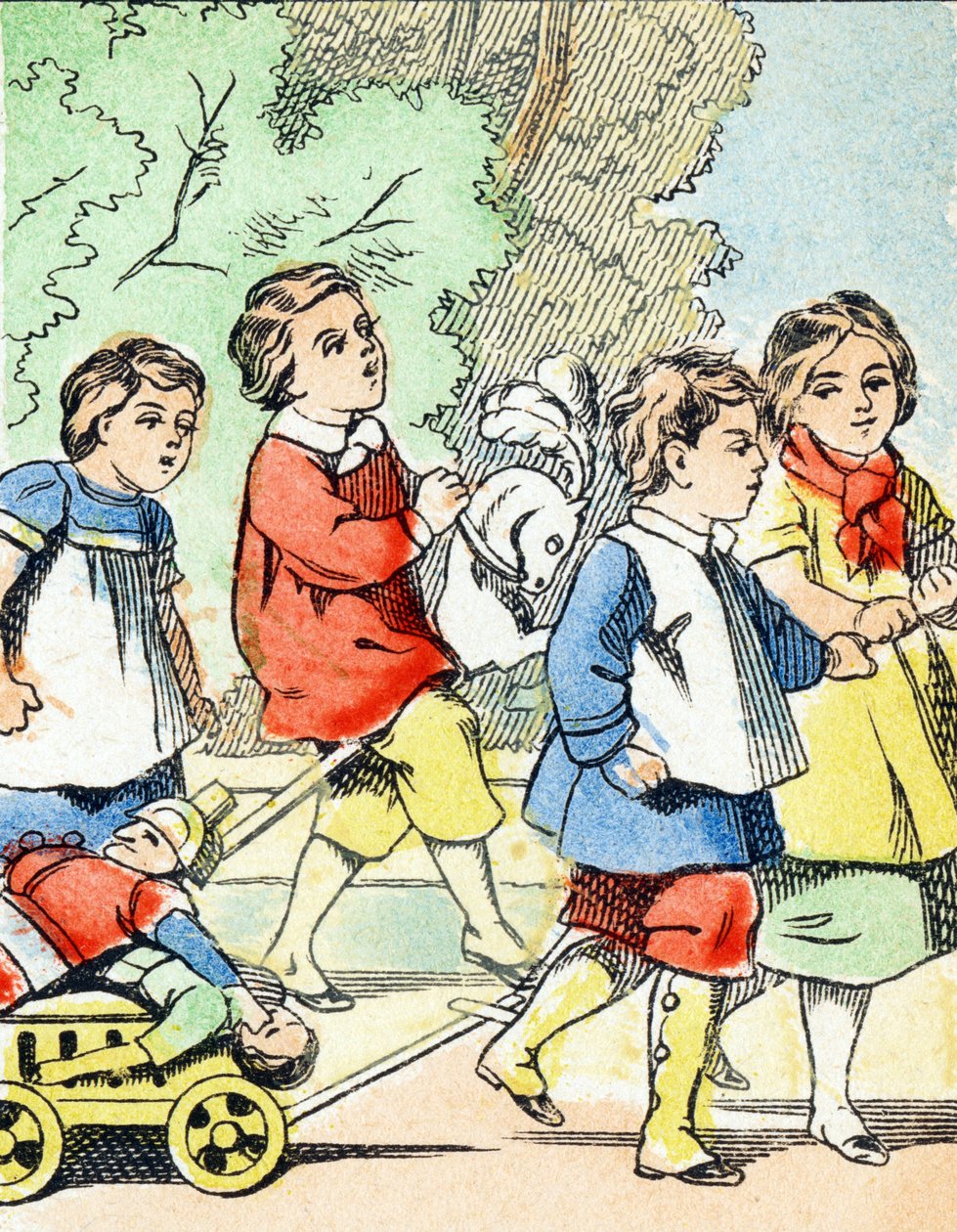 गेम: द टॉय कार - बाल मनोरंजन वर्णमाला c.1890 (लिथोग्राफ) द्वारा अज्ञात
