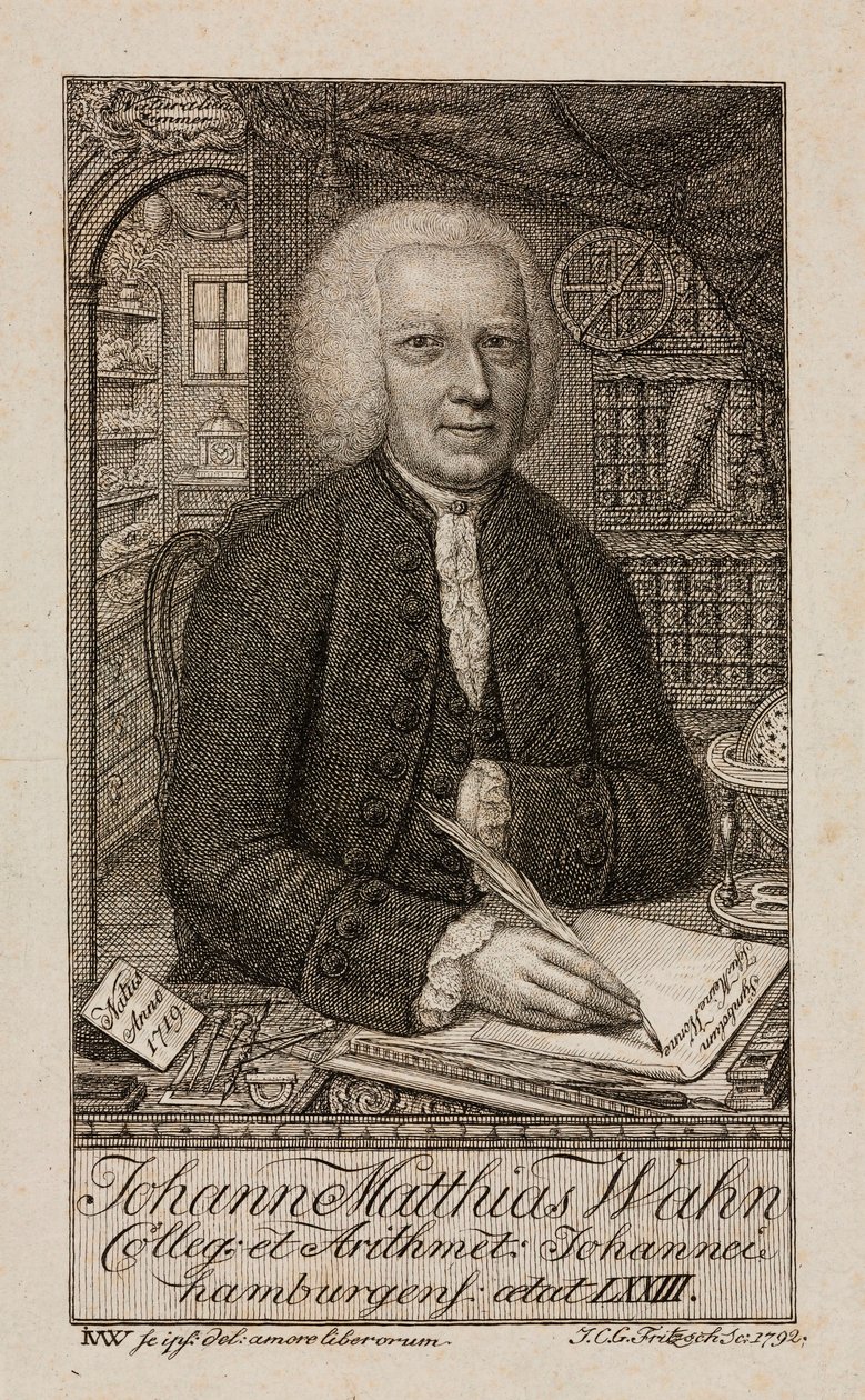 जोहान मथायस वान, जर्मन गणितज्ञ, c 1792 द्वारा अज्ञात