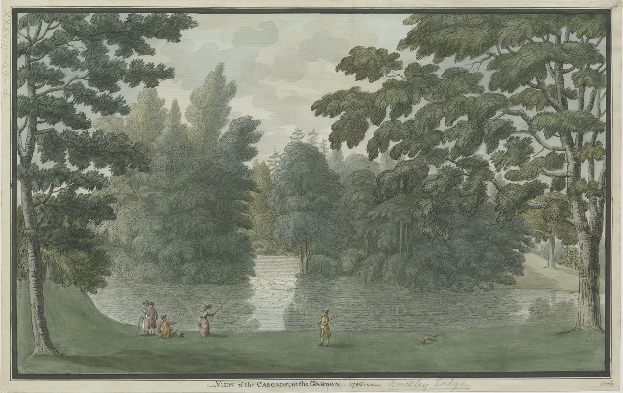 नीडवुड - ब्रिकली लॉज: वाटर कलर पेंटिंग, 1786 द्वारा अज्ञात