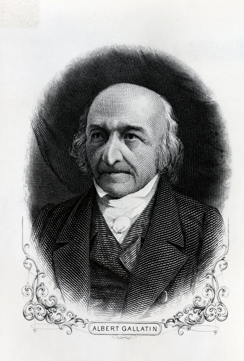 अल्बर्ट गैलाटिन का पोर्ट्रेट (1761-1849) (उत्कीर्णन) द्वारा अज्ञात