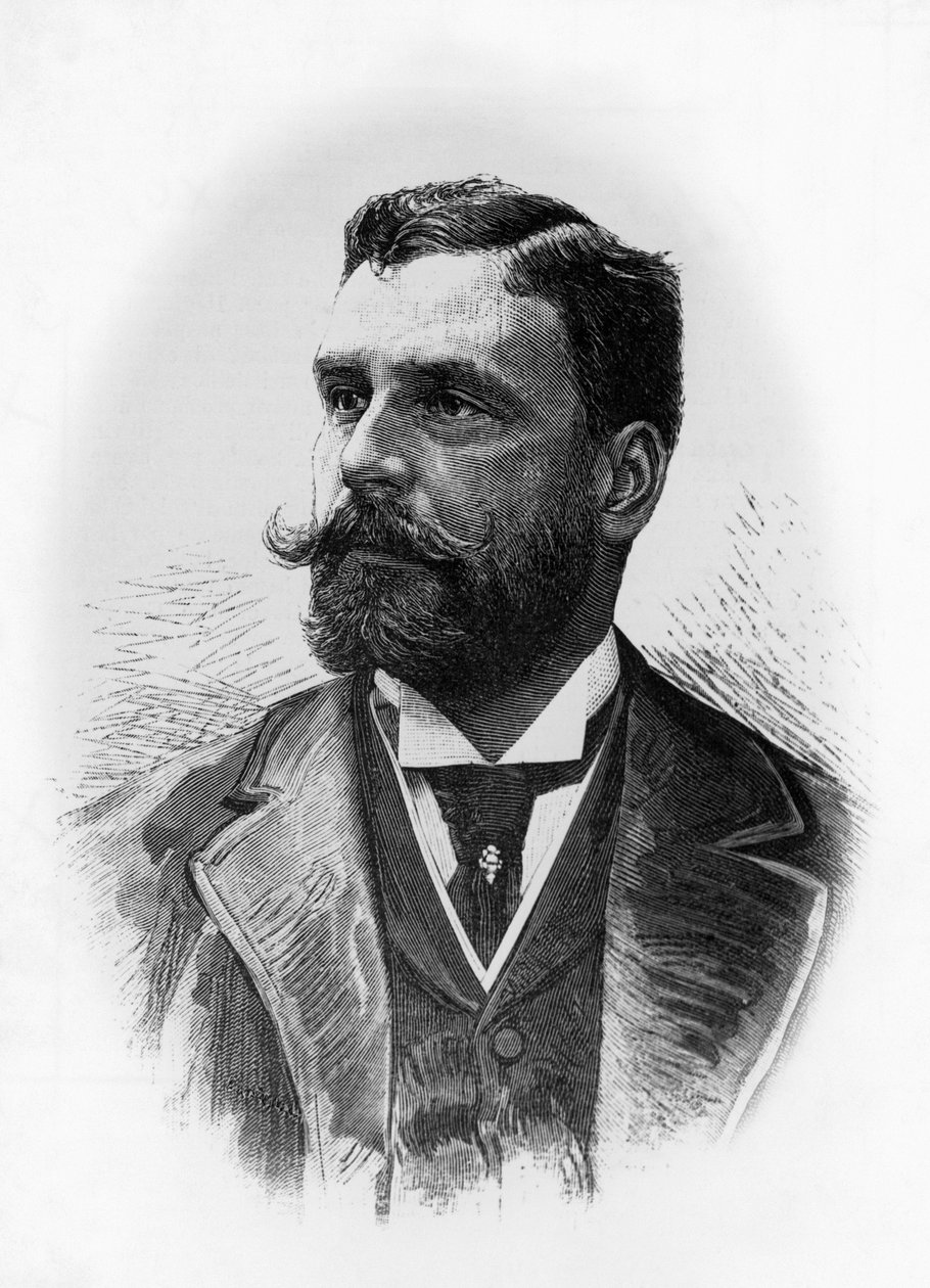 गेरोलामो रोवेटा का पोर्ट्रेट (1851-1910), इतालवी लेखक और नाटककार, उत्कीर्णन द्वारा अज्ञात कलाकार