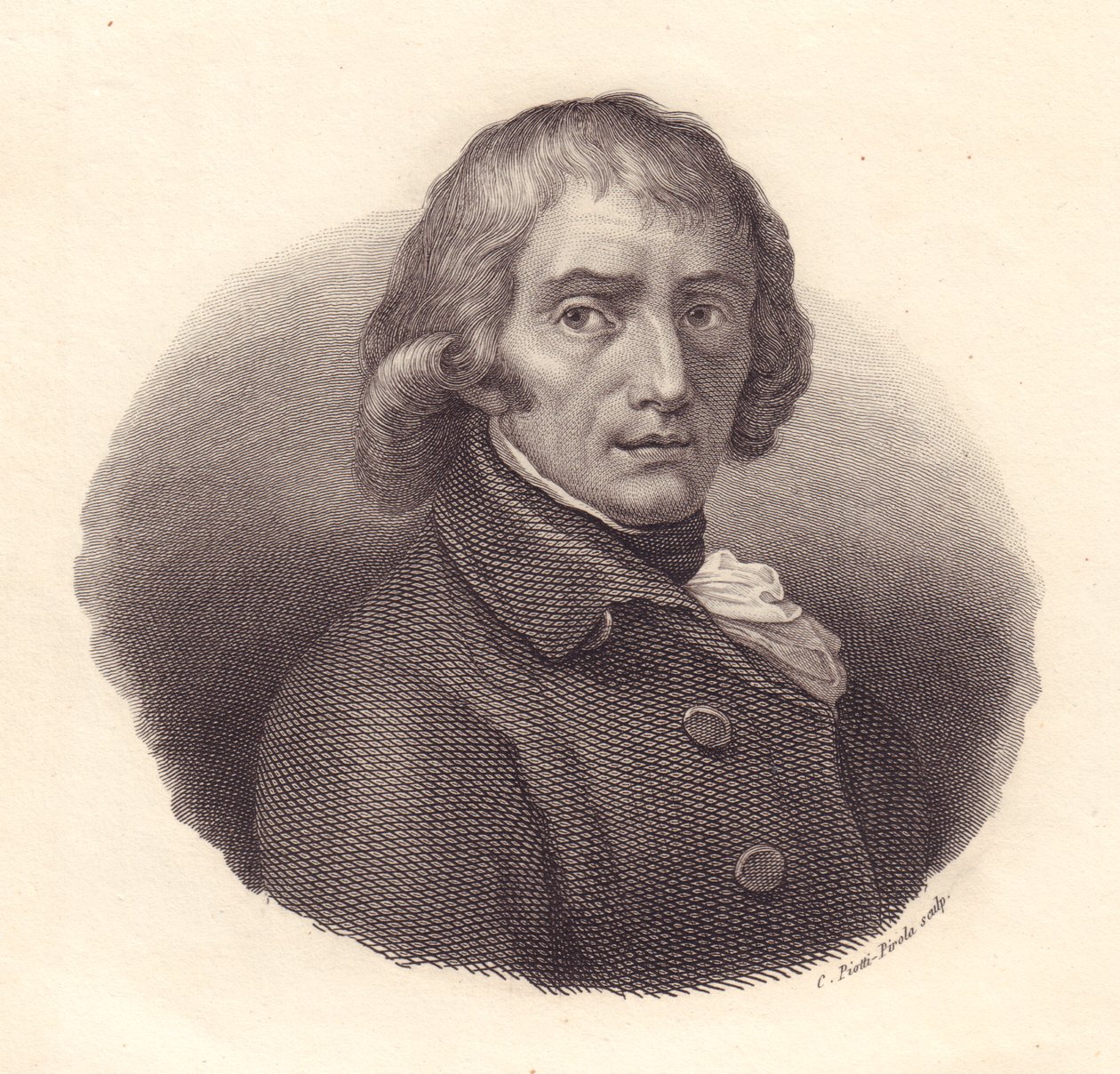 इतालवी कवि ग्यूसेप पारिनी (1729-1799) का पोर्ट्रेट, एंड्रिया अप्पियानी द्वारा ड्राइंग से पिओटी द्वारा तांबे की नक्काशी द्वारा अज्ञात कलाकार
