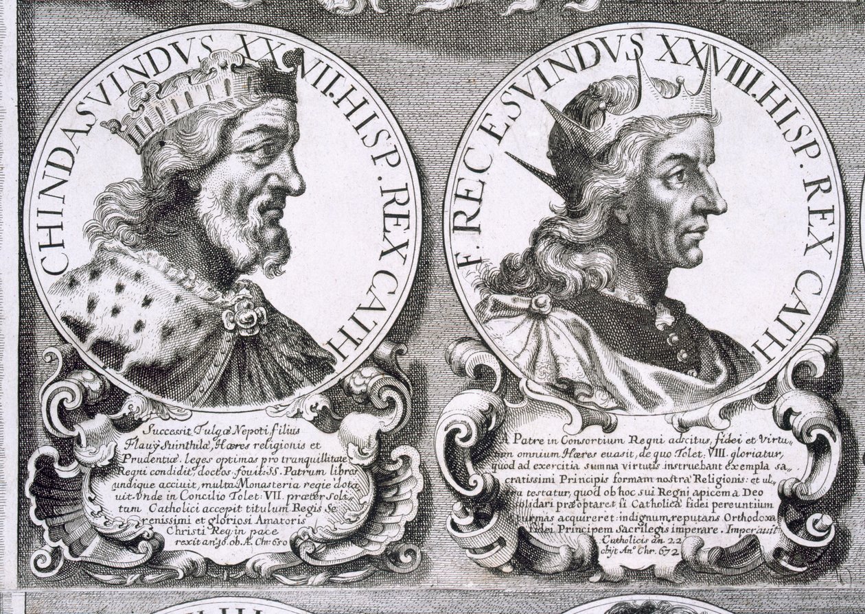 Portraits of Chindasuinth and Recceswinth (litho) द्वारा अज्ञात