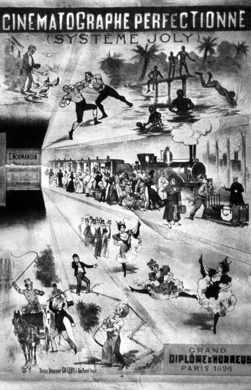 लुमियर प्रणाली के लिए खतरा पैदा करने के लिए 1896 में विस्तृत जोली प्रणाली का पोस्टर द्वारा अज्ञात