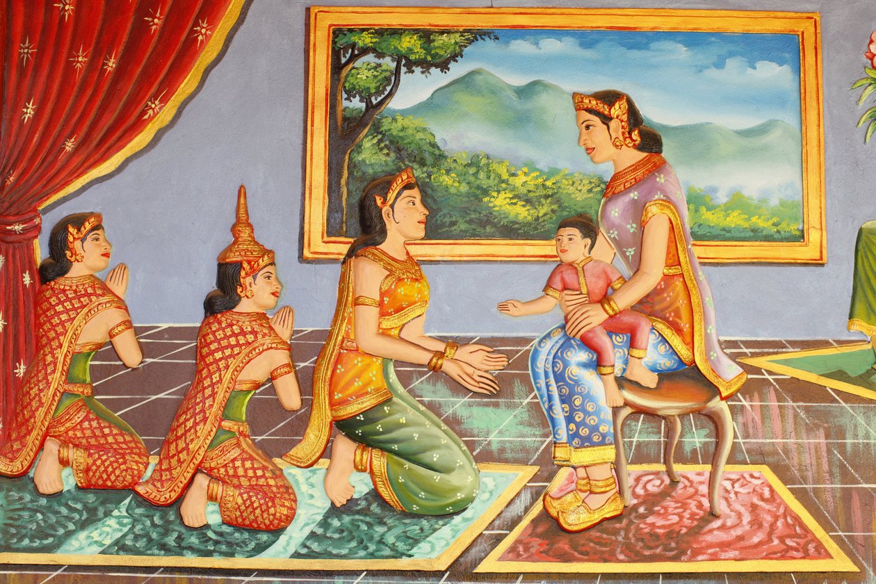 प्रीह प्रोम रथ मठ बुद्धबुद्ध की मां का जीवन उन्हें उनके विचारक, सिएम रीप, कंबोडिया से मिलवाते हैं द्वारा अज्ञात