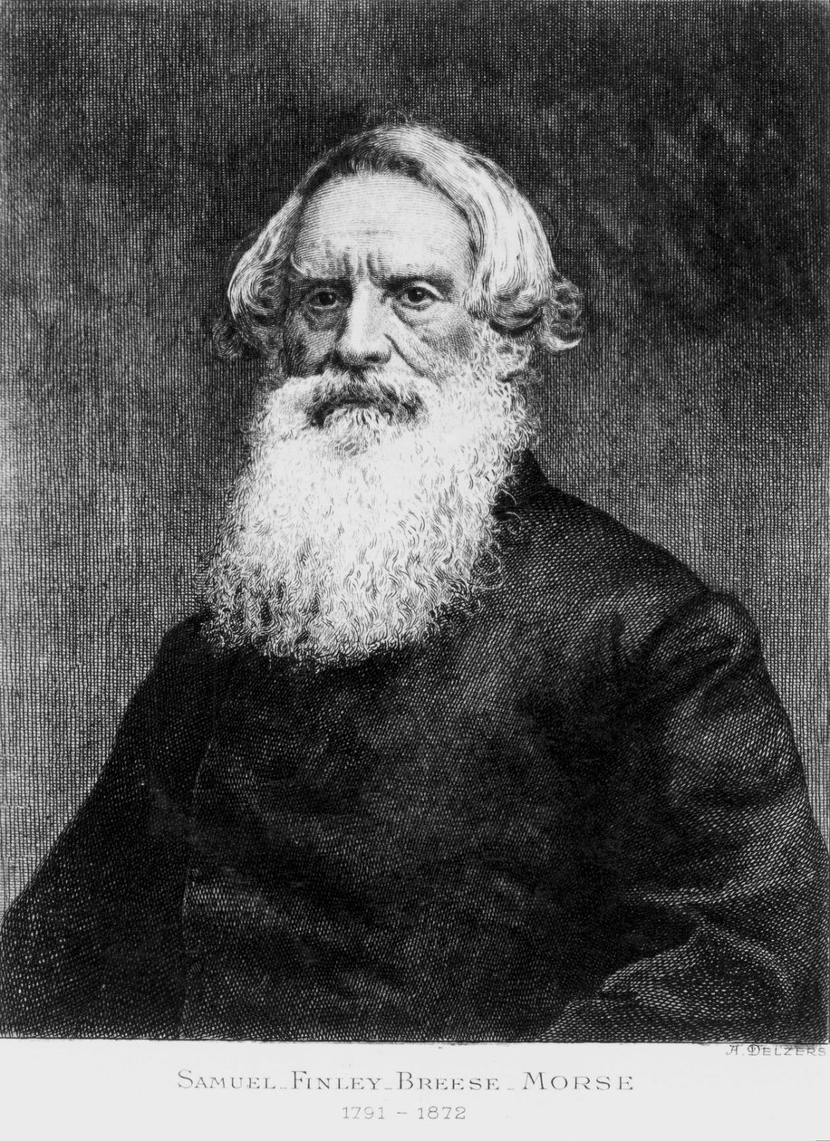 सैमुअल एफबी मोर्स, अमेरिकी कलाकार और मोर्स कोड के आविष्कारक, सी 1870 द्वारा अज्ञात