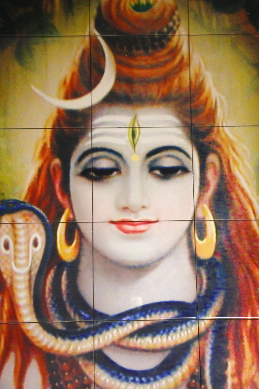 श्री हिंदू मंदिर, लीसेस्टर। शिव मोज़ेक। यूनाइटेड किंगडम द्वारा अज्ञात