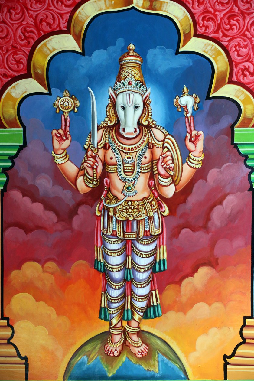 श्री वडापतिरा कालियाम्मन हिंदू मंदिर। विष्णु का अवतार। कल्कि दसवां अवतार। सिंगापुर द्वारा अज्ञात