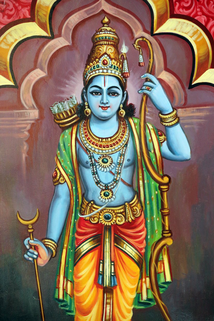 श्री वडापतिरा कालियाम्मन हिंदू मंदिर। विष्णु का अवतार। भगवान राम 7वें अवतार। सिंगापुर द्वारा अज्ञात