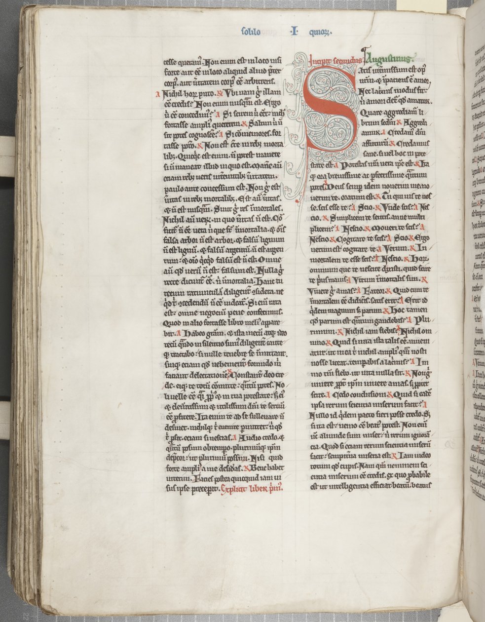 हिप्पो 'ओपेरा' के सेंट ऑगस्टाइन, फोल 151 वर्सो, c.1200 (चर्मपत्र पर कलम और स्याही) द्वारा अज्ञात