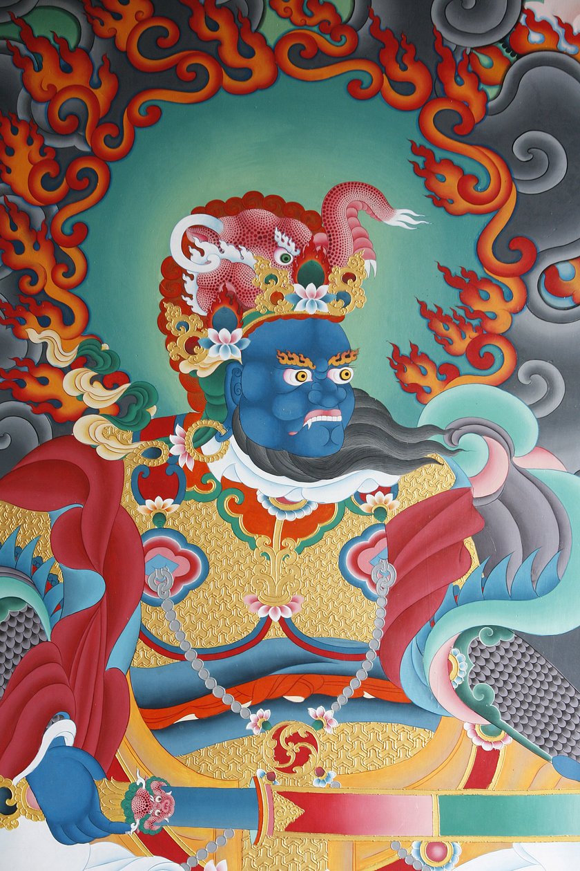 दक्षिण की रक्षा करने वाले मंदिर के रक्षक, विरुधाक नाम के। कोपन मठ, काठमांडू, नेपाल द्वारा अज्ञात