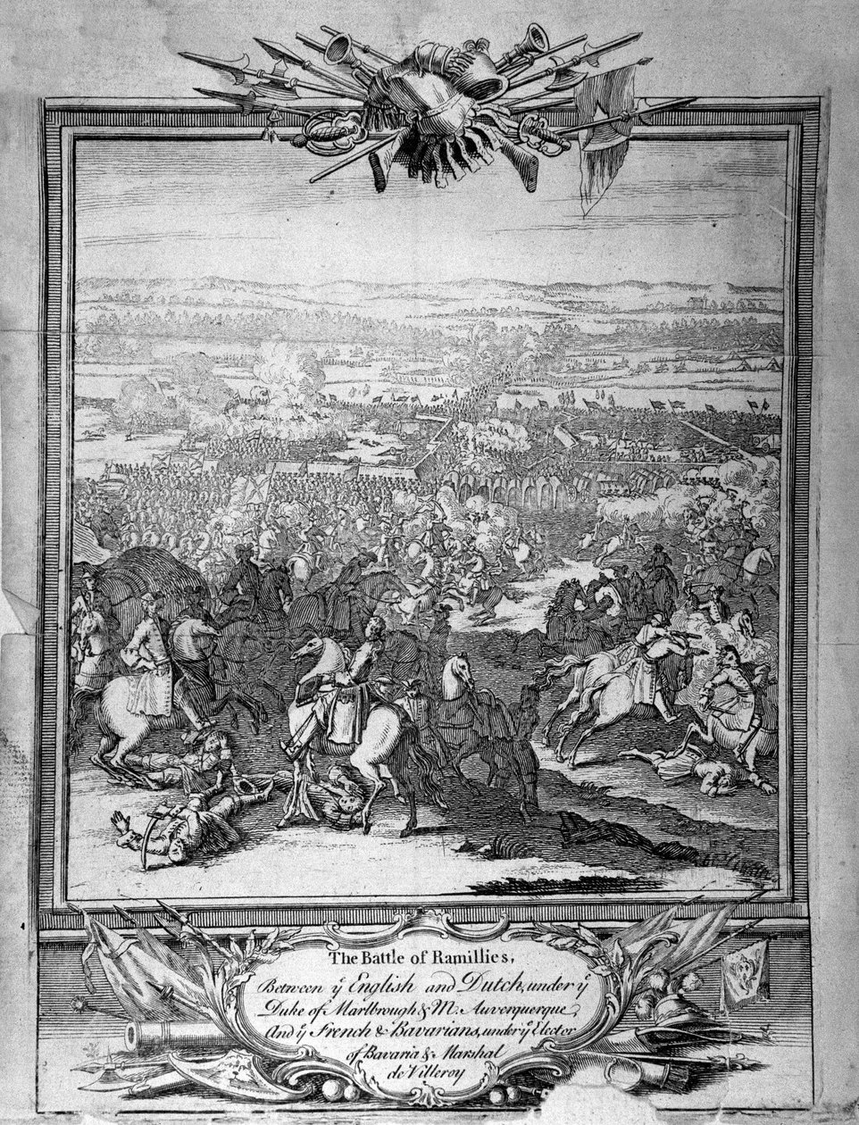 रामलीज़ की लड़ाई, c.1780 (उत्कीर्णन) द्वारा अज्ञात