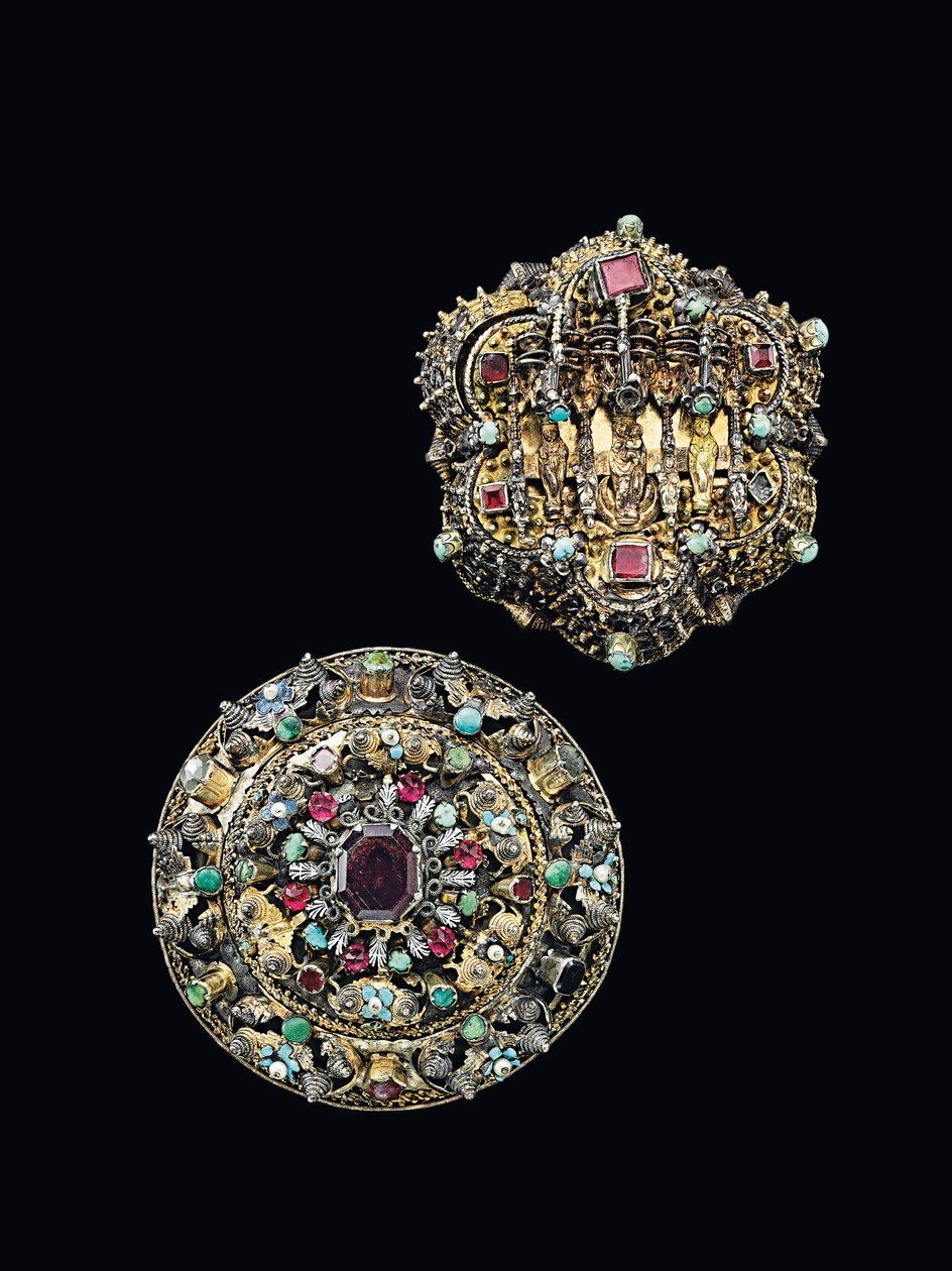 दो स्तन रोसेट, सिबियु, c.1675-1700 द्वारा अज्ञात