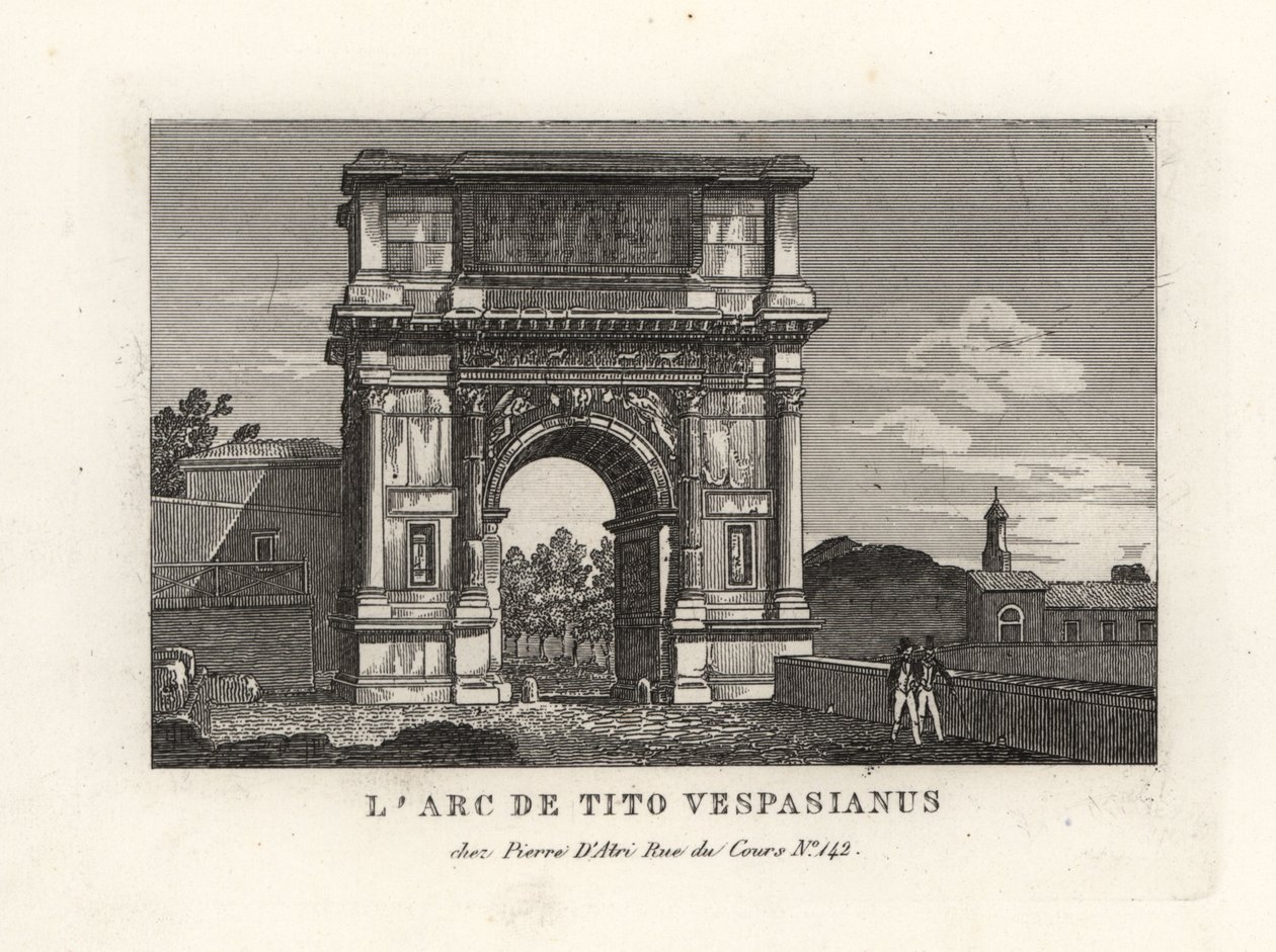 टाइटस के आर्क का दृश्य, l'Arc de Tito Vespasianus, रोम द्वारा अज्ञात