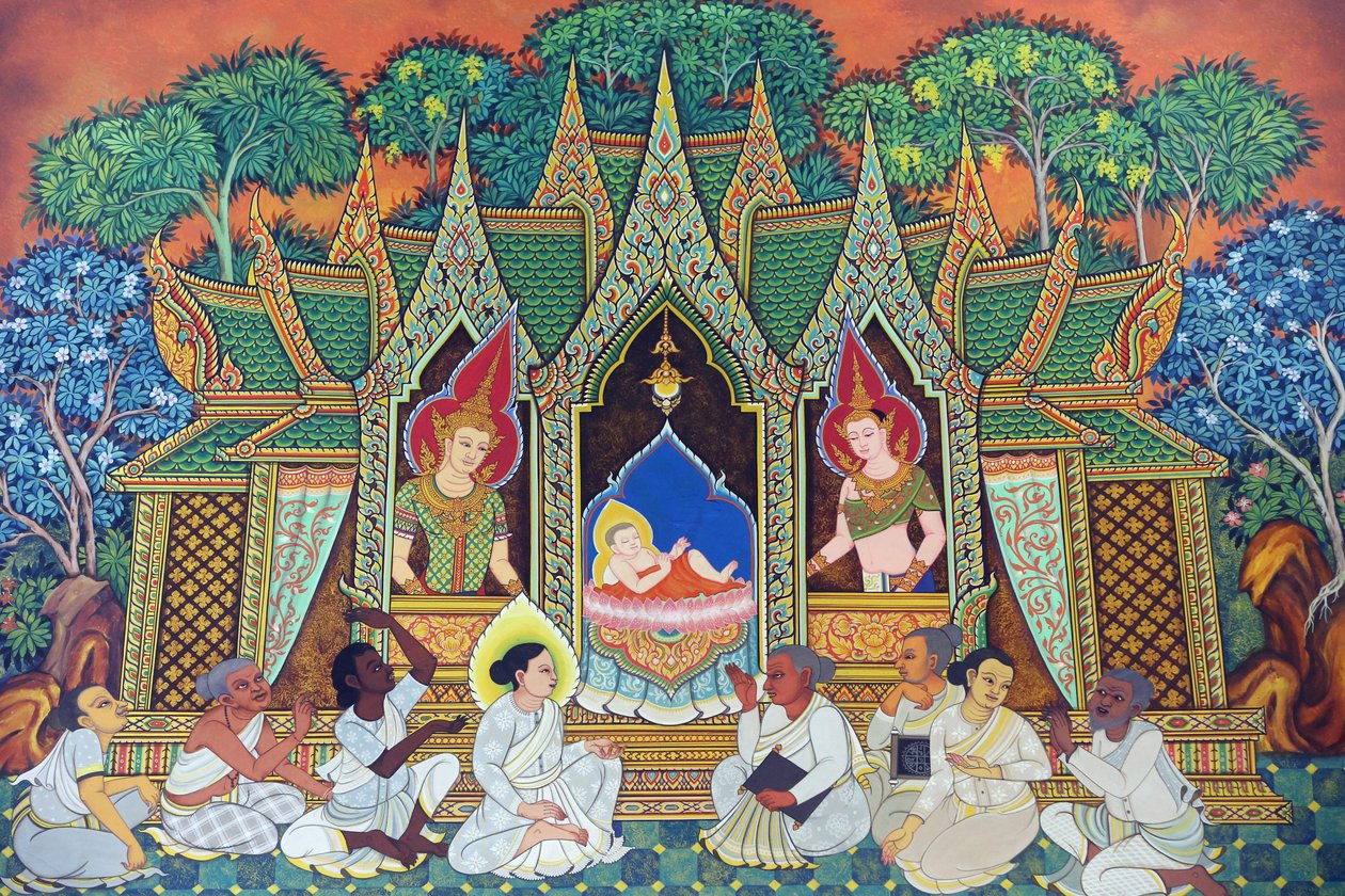 वाट आनंद मेत्यारामा थाई बौद्ध मंदिर। सिद्धार्थ गौतम का जन्म (आमतौर पर बुद्ध के रूप में जाना जाता है), 20160818, सिंगापुर, सिंगापुर द्वारा अज्ञात