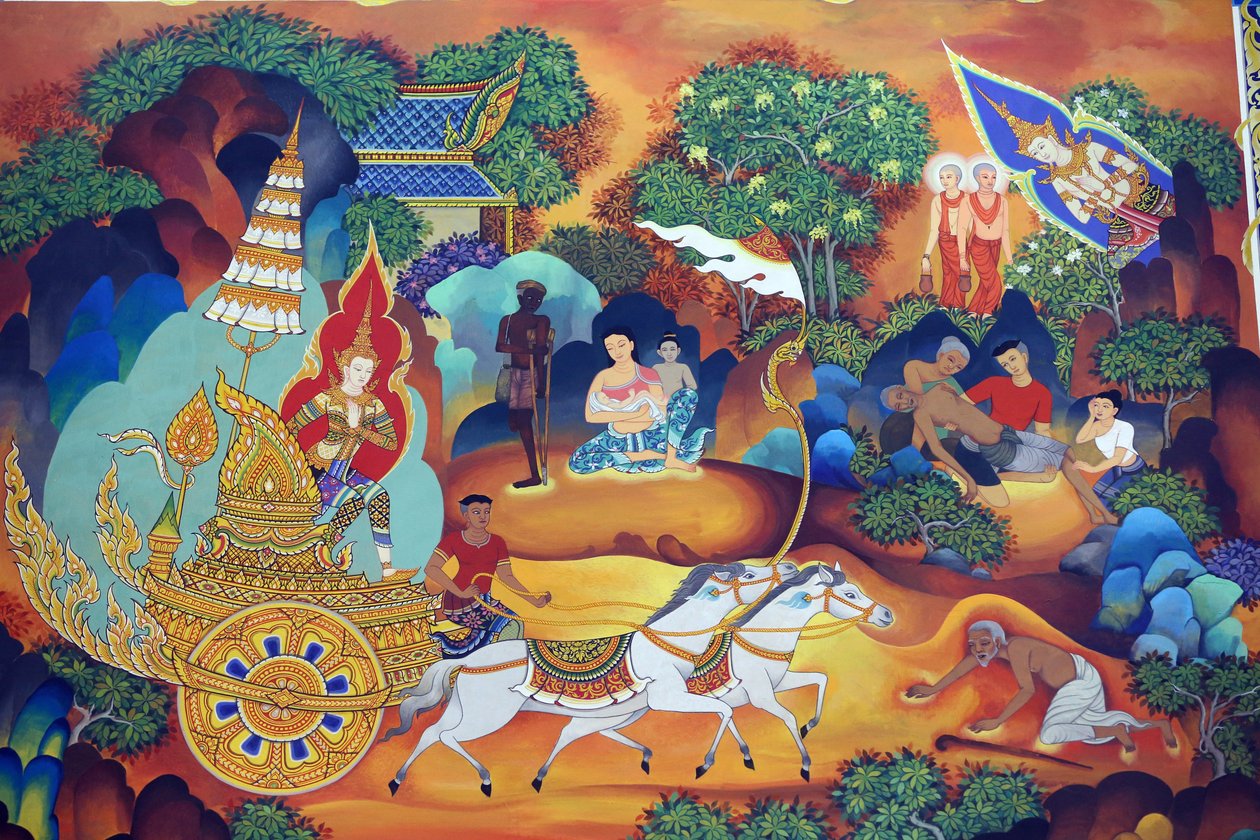 वाट आनंद मेत्यारामा थाई बौद्ध मंदिर। बुद्ध पेंटिंग का जीवन, 20160818, सिंगापुर, सिंगापुर द्वारा अज्ञात
