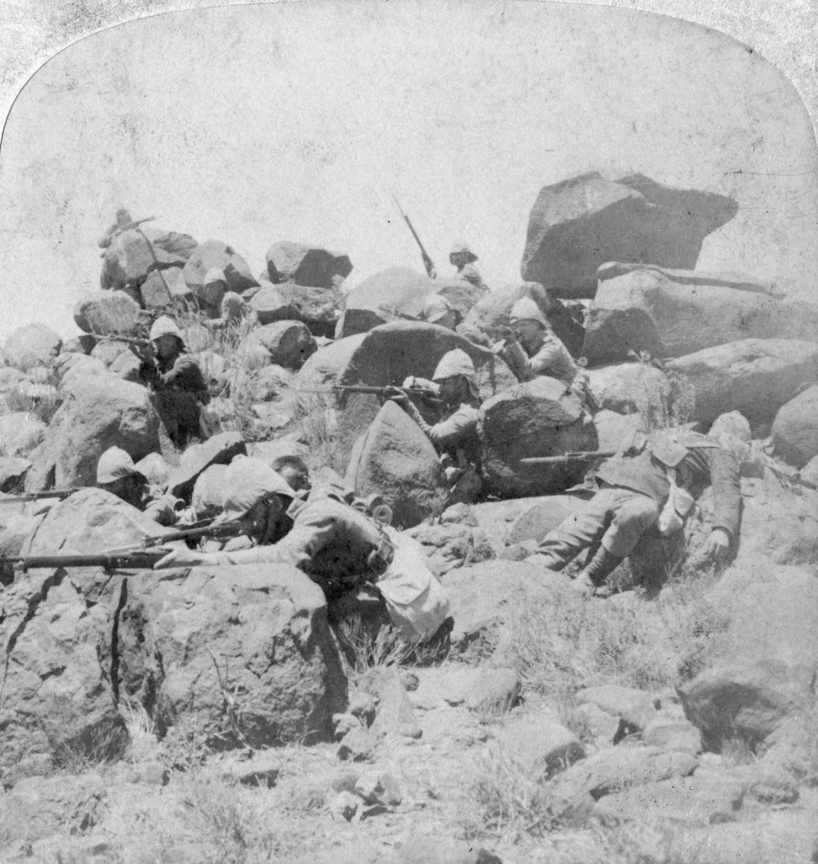 मोडर नदी, दक्षिण अफ्रीका, द्वितीय बोअर युद्ध, 18 दिसंबर 1899 में एक हताश स्टैंड द्वारा अंडरवुड और अंडरवुड