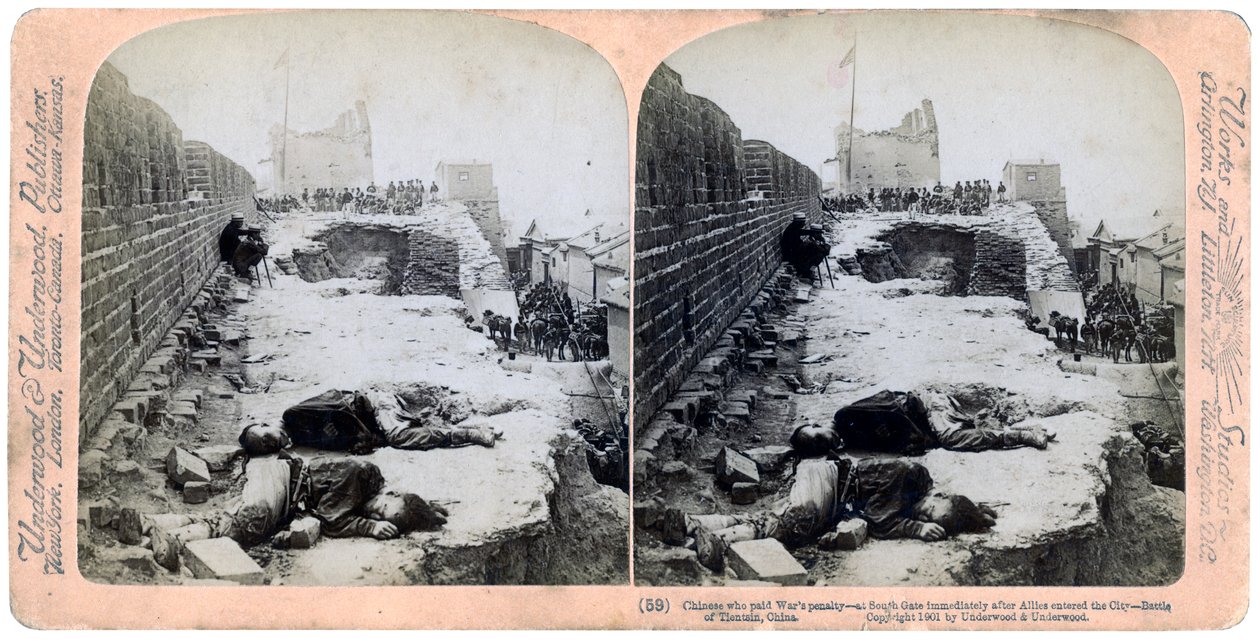 टैक्टिन की लड़ाई, बॉक्सर विद्रोह, चीन, 1900 1901। द्वारा अंडरवुड और अंडरवुड